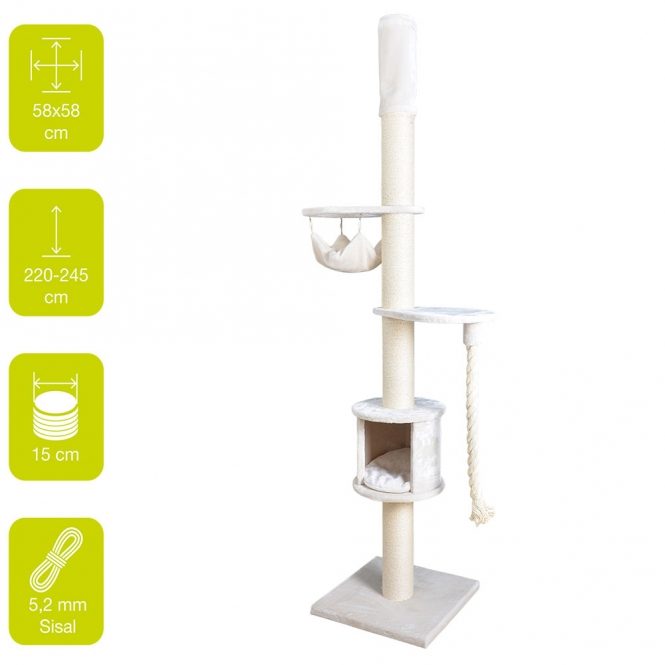 EBI Kratzbaum Chester, deckenhoch 220–250 cm, creme